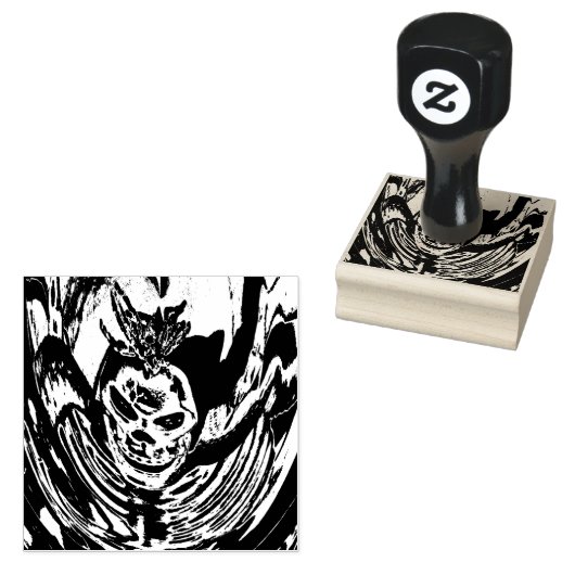 Creepy Skeleton Rubber Stamp Rubberstempel (Gestempeld)