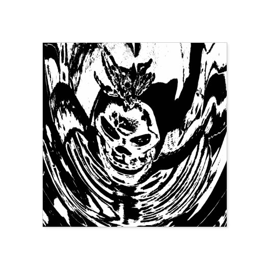 Creepy Skeleton Rubber Stamp Rubberstempel (Afrduk)