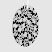 Creepy Skeleton Skulls Gothic Halloween Ornament (voorkant)