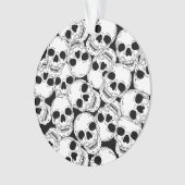 Creepy Skeleton Skulls Gothic Halloween Ornament (voorkant)