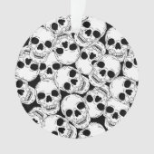 Creepy Skeleton Skulls Gothic Halloween Ornament (voorkant)