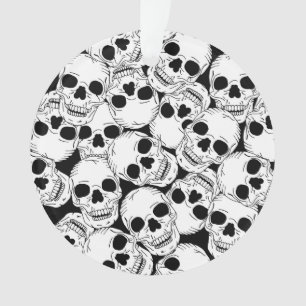 Creepy Skeleton Skulls Gothic Halloween Ornament