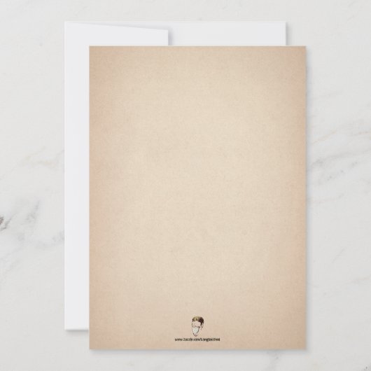  Creepy  Skeleton Uitnodiging (Achterkant)