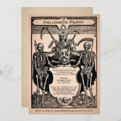  Creepy  Skeleton Uitnodiging (Voorkant / Achterkant)