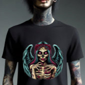Creepy Skeleton Zombie Angel Dark Fantasy Art T-shirt