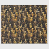 Creepy Skeletons Halloween Decoupage Cadeaupapier (Vlak)