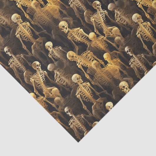 Creepy Skeletons Halloween Decoupage Tissuepapier (Detail)