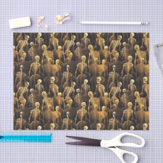 Creepy Skeletons Halloween Decoupage Tissuepapier (Craft)