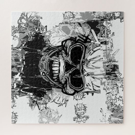 Creepy Skull Artwork Legpuzzel (Horizontaal)