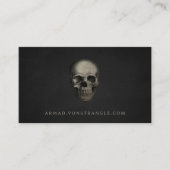 Creepy Skull Black Calling Card Contactkaartje (Voorkant)