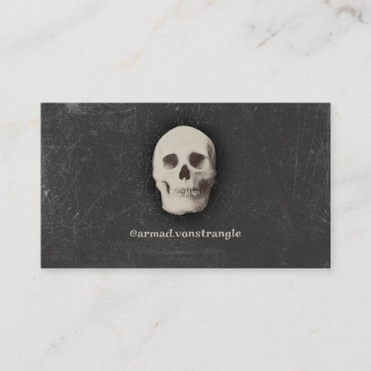 Creepy Skull Contactkaartje (Voorkant)