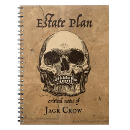 Creepy Skull en Bot Estate Planning Notitieboek