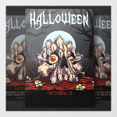 Creepy Skull en Zombie Claw Halloween Raamsticker (Vel)