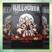 Creepy Skull en Zombie Claw Halloween Raamsticker (Vel 3)