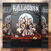 Creepy Skull en Zombie Claw Halloween Raamsticker (Vel 2)