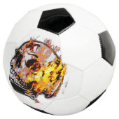Creepy Skull & Flames Voetbal (Drie kwart)
