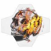 Creepy Skull & Flames Voetbal (Enkel)