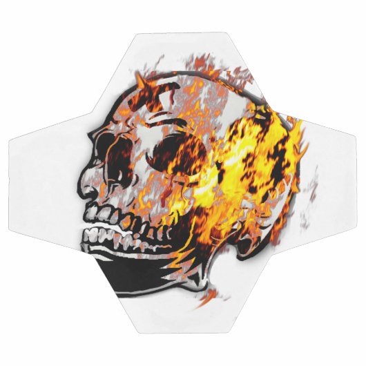 Creepy Skull & Flames Voetbal (Enkel)