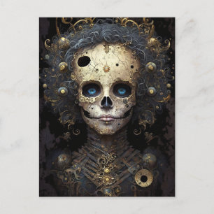 Creepy Skull Gothic Dark Fantasy Art Briefkaart