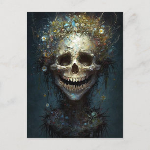 Creepy Skull Gothic Dark Fantasy Art Briefkaart
