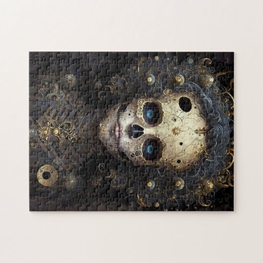 Creepy Skull Gothic Dark Fantasy Art Legpuzzel (Horizontaal)
