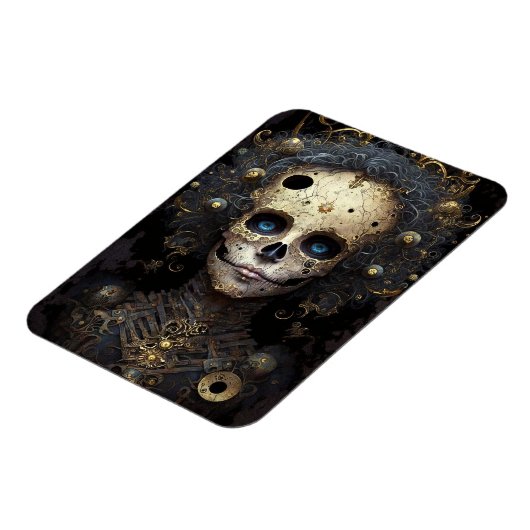 Creepy Skull Gothic Dark Fantasy Art Magneet (Linkerzijde)