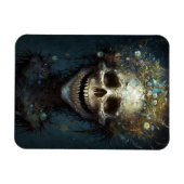 Creepy Skull Gothic Dark Fantasy Art Magnet Magneet (Horizontaal)