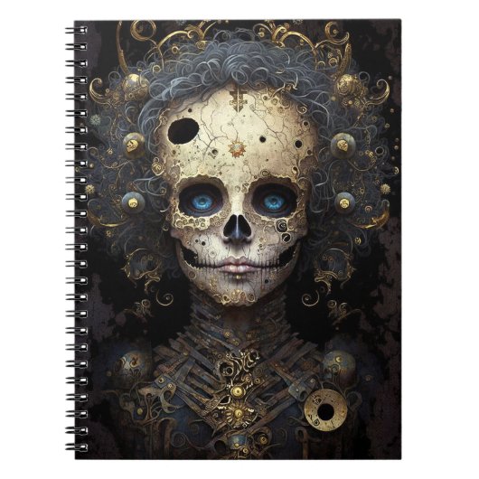 Creepy Skull Gothic Dark Fantasy Art Notitieboek (Voorkant)