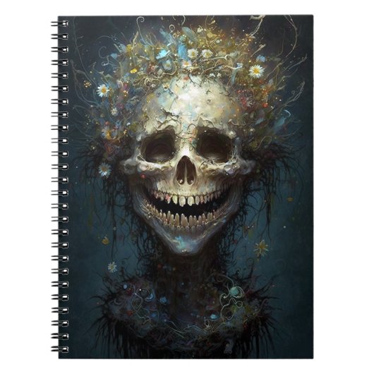 Creepy Skull Gothic Dark Fantasy Art Notitieboek (Voorkant)