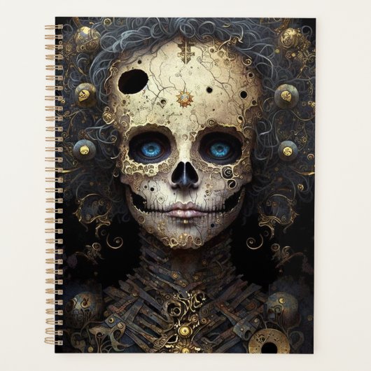 Creepy Skull Gothic Dark Fantasy Art Planner (Voorkant)