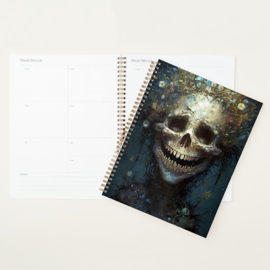 Creepy Skull Gothic Dark Fantasy Art Planner (Display)