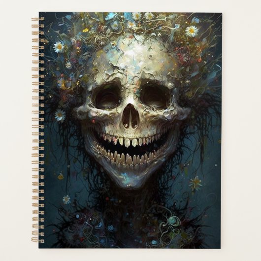 Creepy Skull Gothic Dark Fantasy Art Planner (Voorkant)