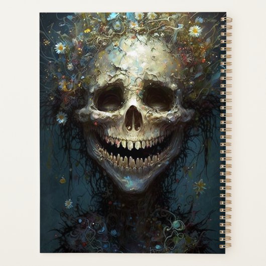 Creepy Skull Gothic Dark Fantasy Art Planner (Achterkant)