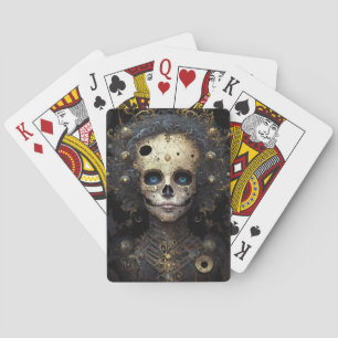 Creepy Skull Gothic Dark Fantasy Art Pokerkaarten