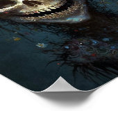 Creepy Skull Gothic Dark Fantasy Art Poster (Hoek)