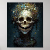 Creepy Skull Gothic Dark Fantasy Art Poster (Voorkant)