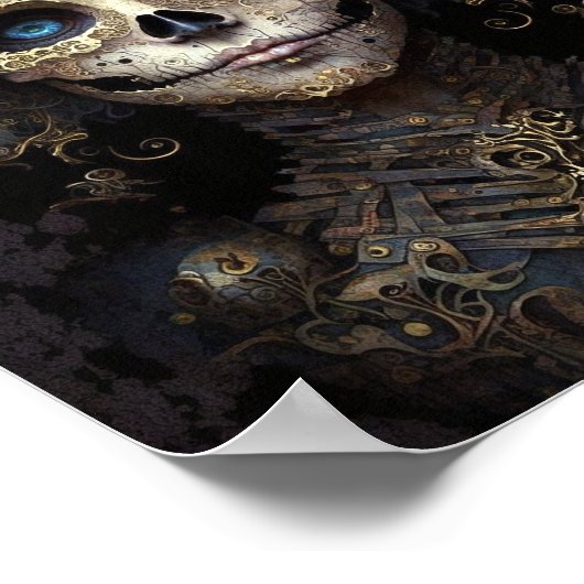 Creepy Skull Gothic Dark Fantasy Art Poster (Hoek)