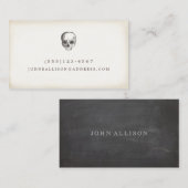 Creepy Skull Halloween Contactkaartje (Voorkant / Achterkant)