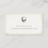 Creepy Skull Halloween Contactkaartje (Voorkant)