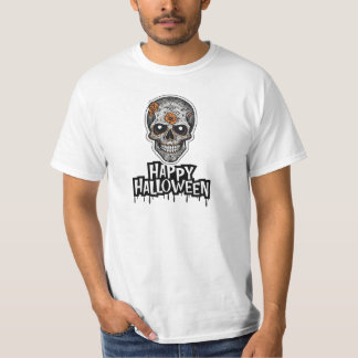 Creepy Skull, Halloween kunst T-shirt
