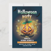 Creepy Skull Halloween Party Uitnodiging (Voorkant)