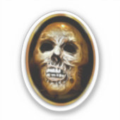 Creepy Skull Halloween Sticker (Voorkant)