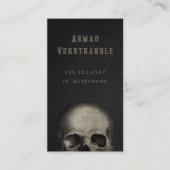 Creepy Skull Halloween Visitekaartje (Voorkant)