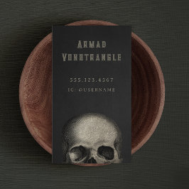 Creepy Skull Halloween Visitekaartje