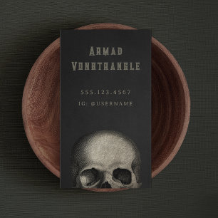Creepy Skull Halloween Visitekaartje