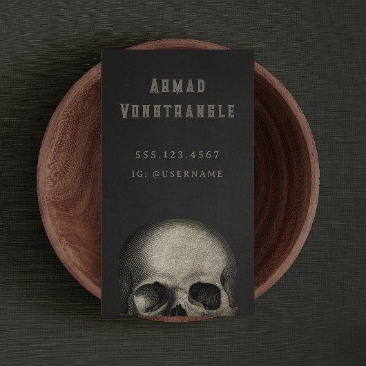 Creepy Skull Halloween Visitekaartje