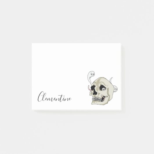 Creepy Skull Illustratie | Jouw namen toevoegen Post-it® Notes (Voorkant)