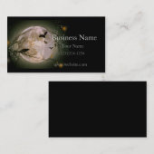 Creepy Skull in Full Moon met vliegende vogels en  Visitekaartje (Voorkant / Achterkant)