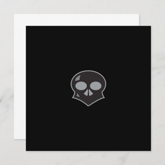 Creepy Skull Invitations Kaart (Voorkant / Achterkant)
