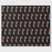 Creepy Skull kous Wrapping Paper Cadeaupapier (Vlak)